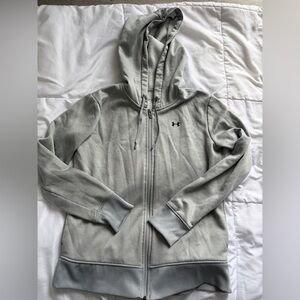 Under Armour Light Gray Full-Zip Hoodie
